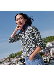 LANDS' END Supima-Poloshirt mit langen &Auml;rmeln f&uuml;r Damen in Petite-Gr&ouml;&szlig;e, Damen, size: petite, Blau, Baumwolle, by Lands' End