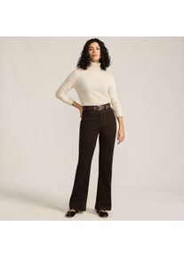 LANDS' END Feincord-Schlaghose High Waist f&uuml;r Damen in Petite-Gr&ouml;&szlig;e, Damen, size: petite, Braun, by Lands' End