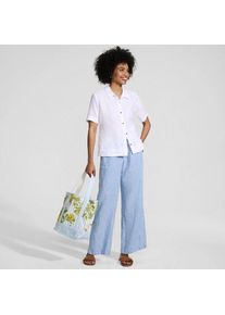 LANDS' END Weite Premium Reinleinen-Schlupfhose f&uuml;r Damen, Damen, size: regular, Blau, Leinen, by Lands' End