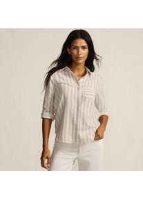 LANDS' END Leinenmix-Hemdbluse f&uuml;r Damen, Damen, size: regular, Pink, Baumwolle/Leinen/Baumwoll-Mischung, by Lands' End