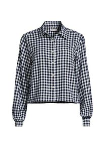 LANDS' END Verk&uuml;rzte Flanellbluse f&uuml;r Damen in Plus-Gr&ouml;&szlig;e, Damen, size: plus, Gr&uuml;n, Baumwolle, by Lands' End