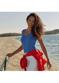 LANDS' END Baumwoll-Top f&uuml;r Damen in Petite-Gr&ouml;&szlig;e, Damen, size: petite, Blau, Baumwolle, by Lands' End