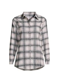 LANDS' END Boyfriend-Bluse aus Flanell, Damen, size: regular, Gr&uuml;n, Baumwolle, by Lands' End