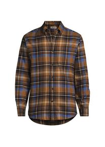 LANDS' END Flanellhemd Flagship, Classic Fit f&uuml;r Herren, Herren, size: regular, Blau, Baumwolle/Baumwoll-Mischung/Polyester-Mischung, by Lands' End