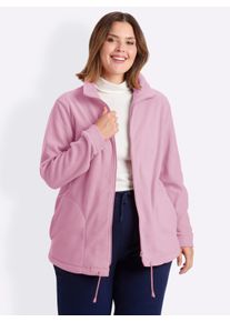 sheego Gro&szlig;e Gr&ouml;&szlig;en Fleecejacke Kordeldurchzug am Saum, ros&eacute;, Gr&ouml;&szlig;e 26 - Damen