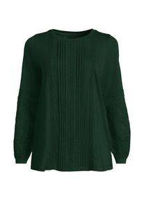 LANDS' END Biesenshirt aus Baumwoll/Modalmix f&uuml;r Damen in Petite-Gr&ouml;&szlig;e, Damen, size: petite, Gr&uuml;n, Baumwoll-Mischung/Viskose-Mischung, by Lands' End