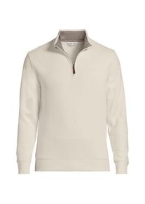 LANDS' END Rei&szlig;verschluss-Pullover aus Bedford-Ripp f&uuml;r Herren, Herren, size: regular, Elfenbein, Baumwolle, by Lands' End