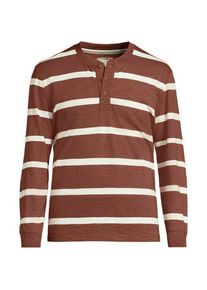 LANDS' END Flammgarn-Henleyshirt aus reiner Baumwolle f&uuml;r Herren, Herren, size: regular, Elfenbein, Baumwolle, by Lands' End