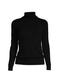 LANDS' END Rollkragen-Pullover aus Kaschmir f&uuml;r Damen in Petite-Gr&ouml;&szlig;e, Damen, size: petite, Schwarz, Kaschmir, by Lands' End