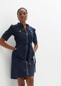 bonprix Jeanskleid, blau, Gr.38, Modernes Jeanskleid mit tollem G&uuml;rtel, 71% Baumwolle