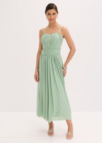 bonprix Maxikleid aus Mesh mit Tragevarianten, gr&uuml;n, Gr.38, Abendkleid aus Mesh in Maxi-L&auml;nge mit verschiedenster Tragevariationen