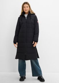 bonprix wasserabweisender Funktions-Outdoor-Steppmantel, schwarz, Gr.44, Warmer Funktions-Wintermantel mit kn&ouml;pfbaren Seitenschlitzen und verschlie&szlig;baren Taschen, weit geschnitten
