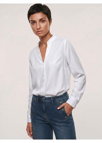 Walbusch Extraglatt Stehkragen Bluse V-Auss