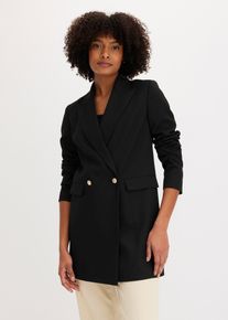bonprix Longblazer mit dekorativen Kn&ouml;pfen, schwarz, Gr.36, eleganter Longblazer mit dekorativen Kn&ouml;pfen