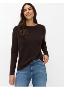 Brax Damen Strickpullover Style LESLEY brunette, dunkelbraun, Gr. 34