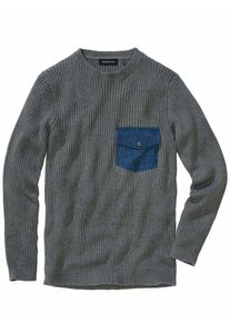 Mey & Edlich Mey & Edlich Herren Mit-Jeans-Pullover Grau 50 % Polyester, 38 % Baumwolle, 12 % Viskose