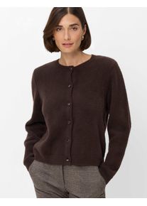 Brax Damen Strickjacke Style ANN brunette, dunkelbraun, Gr. 48