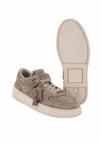 D.A.T.E. Herren Suede-Sneaker Torneo Grau 100 % Rindleder