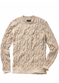Mey & Edlich Mey & Edlich Herren Lockerer Zopf-Pullover Beige 100 % Baumwolle (bio)