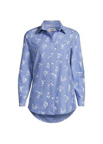 LANDS' END Langarm Oxford-Hemdbluse f&uuml;r Damen, Damen, size: regular, Blau, Baumwolle, by Lands' End