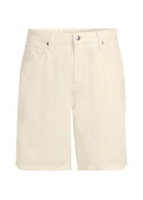 LANDS' END Soft Comfort Jeans-Shorts im Leinenmix, Herren, size: regular, Elfenbein, Baumwolle/Leinen/Baumwoll-Mischung, by Lands' End