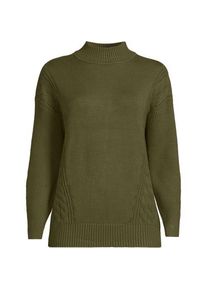 LANDS' END Stehkragenpullover Silk Touch f&uuml;r Damen, Damen, size: regular, Gr&uuml;n, Polyester/Nylon/Viskose, by Lands' End