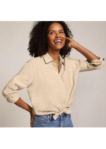 LANDS' END Premium Reinleinen-Bluse f&uuml;r Damen, Damen, size: regular, Elfenbein, Leinen, by Lands' End
