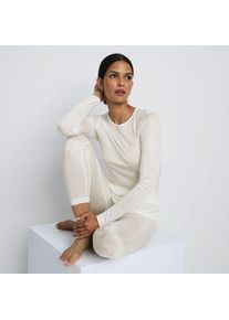 LANDS' END Seidenunterhemd mit Rundhalsausschnitt f&uuml;r Damen in Petite-Gr&ouml;&szlig;e, Damen, size: petite, Elfenbein, Seide, by Lands' End