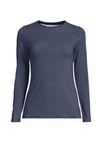 LANDS' END Shirt aus Baumwolle/Modal-Mix mit Rundausschnitt f&uuml;r Damen, Damen, size: regular, Blau, Elasthan/Baumwolle Modal, by Lands' End