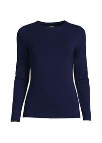 LANDS' END Shirt aus Baumwolle/Modal-Mix mit Rundausschnitt f&uuml;r Damen, Damen, size: regular, Blau, Elasthan/Baumwolle Modal, by Lands' End