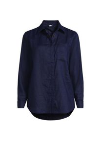 LANDS' END Premium Reinleinen-Bluse f&uuml;r Damen in Plus-Gr&ouml;&szlig;e, Damen, size: plus, Blau, Leinen, by Lands' End