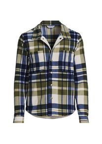 LANDS' END Hemdjacke aus Fleece f&uuml;r Herren, Herren, size: regular, Gr&uuml;n, Polyester, by Lands' End