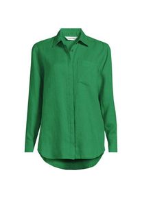 LANDS' END Premium Reinleinen-Bluse f&uuml;r Damen in Plus-Gr&ouml;&szlig;e, Damen, size: plus, Gr&uuml;n, Leinen, by Lands' End