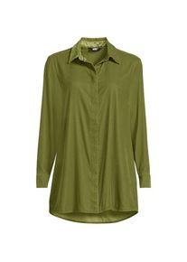LANDS' END Samtbluse f&uuml;r Damen, Damen, size: regular, Gr&uuml;n, Polyester, by Lands' End