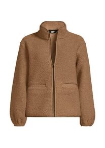 LANDS' END Boucl&eacute;-Fleecejacke in Plus-Gr&ouml;&szlig;e, Damen, size: plus, Braun, Polyester, by Lands' End