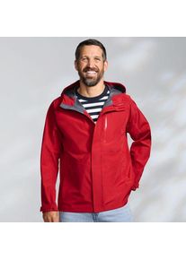 LANDS' END Verstaubare wasserdichte Regenjacke f&uuml;r Herren, Herren, size: regular, Rot, Polyester, by Lands' End