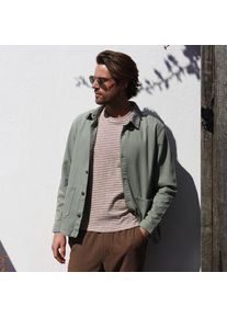 LANDS' END Soft Comfort Hemdjacke im Leinenmix f&uuml;r Herren, Herren, size: regular, Gr&uuml;n, Baumwolle/Leinen/Baumwoll-Mischung, by Lands' End