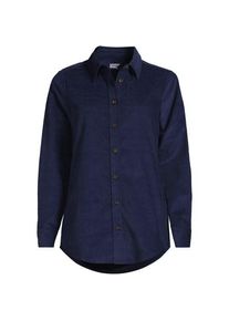 LANDS' END Feincord-Hemdbluse f&uuml;r Damen in Plus-Gr&ouml;&szlig;e, Damen, size: plus, Blau, Baumwolle, by Lands' End