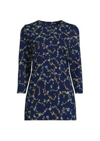 LANDS' END Supima-Shirt mit 3/4-&Auml;rmeln f&uuml;r Damen, Damen, size: regular, Blau, Baumwolle, by Lands' End