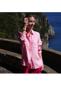 LANDS' END Premium Reinleinen-Bluse f&uuml;r Damen in Petite-Gr&ouml;&szlig;e, Damen, size: petite, Pink, Leinen, by Lands' End
