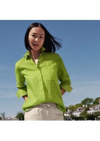 LANDS' END Premium Reinleinen-Bluse f&uuml;r Damen, Damen, size: regular, Gr&uuml;n, Leinen, by Lands' End