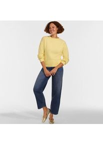 LANDS' END Wool Touch Pullover mit gerolltem Ausschnitt f&uuml;r Damen in Petite-Gr&ouml;&szlig;e, Damen, size: petite, Gelb, Wolle/Polyester/Nylon, by Lands' End