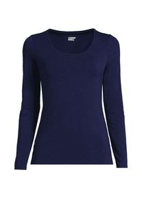LANDS' END Baumwolle/Modal-Shirt mit Ballett-Ausschnitt f&uuml;r Damen in Petite-Gr&ouml;&szlig;e, Damen, size: petite, Schwarz, Baumwolle Modal, by Lands' End