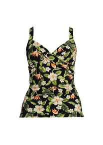 LANDS' END Tankinitop CHLORRESISTENT mit V-Ausschnitt f&uuml;r Damen in Plus-Gr&ouml;&szlig;e, Damen, size: plus, Schwarz, Nylon-Mischung, by Lands' End