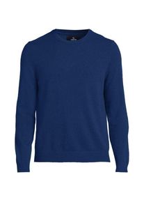 LANDS' END Kaschmirpullover mit rundem Ausschnitt, Herren, size: regular, Blau, Kaschmir, by Lands' End