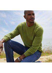 LANDS' END Kaschmirpullover mit rundem Ausschnitt, Herren, size: regular, Gr&uuml;n, Kaschmir, by Lands' End