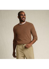 LANDS' END Kaschmirpullover mit rundem Ausschnitt, Herren, size: regular, Braun, Kaschmir, by Lands' End
