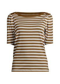 LANDS' END Supima-Shirt mit U-Boot-Ausschnitt f&uuml;r Damen in Plus-Gr&ouml;&szlig;e, Damen, size: plus, Braun, Baumwolle, by Lands' End