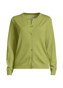 LANDS' END Merino-Cardigan f&uuml;r Damen in Petite-Gr&ouml;&szlig;e, Damen, size: petite, Gr&uuml;n, Wolle, by Lands' End