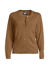 LANDS' END Merino-Cardigan f&uuml;r Damen, Damen, size: regular, Beige, by Lands' End